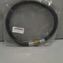 Flame King 24-inch Propane Thermo Plastic Hose Assembly, 3/8-inch ID, 3/8-inch MPT X 1/2-inch Female Flare, for RVs and Travel Trailers