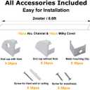 hunhun 10-Pack 6.6ft/ 2Meter V Shape LED Aluminum Channel System with Milky Cover, End Caps and Mounting Clips, Aluminum Profile for LED Strip Light Installations, Very Easy Installation