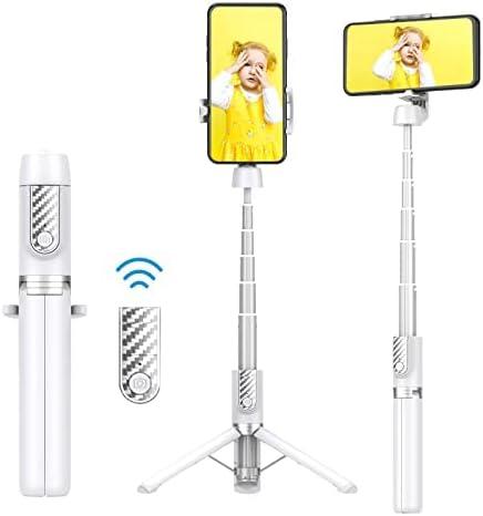 2 x Selfie Stick Tripod with Remote, Phone Tripod with Extendable Phone Holder, Portable Selfie StickTripod for iPhone Android TikTok YouTube Vlog