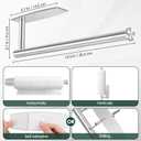 Paper Towel Holder, Self Adhesive or Drilling Paper Towel Holder Under Cabinet for Kitchen, Bathroom, Sink, Pantry, Fridge, Stainless Steel Paper Towel Roll Rack (Silver)
