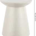 JONATHAN Y TBL1108D Hollie 18" Minimalist Modern Drum Indoor/Outdoor Accent Table Pedestal Contemporary, Mid-Century, Art Deco,Bohemian, Patio, Garden, Bathroom, Living Room, Cream Terrazzo Finish