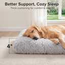 JOEJOY Large Dog Crate Pad, Fluffy Plush Washable Kennel Mat, 47" x 29"