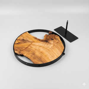 WELLAND Round Cedar Wood Sculpture , Wood Tabletop Sculpture, Irregular Shape décor for Living Room, Bedroom, Home Office