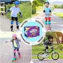 Nattork Knee Pads for Kids Youth AudltKnee and Elbow Pads with Wrist Guards 6 in 1 Protective Gear Set for Skateboard, Roller Skate, Inline Skates, Cycling and Scooter Boys Girls (M-Teens and Adults, Teal)