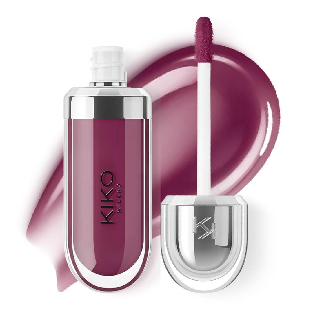 KIKO Milano 3D Hydra Lip Gloss  High Shine, Hydrating, Plumping, Non-Sticky, Moisturizing Lip Makeup (30 Deep Purple)