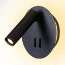 ZEROUNO Hardwired Sconces Wall Mounted Reading Lights with Switch LED Wall Lighting for Bedroom Bedside Lamps (Black)