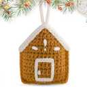 2 x Christmas Gingerbread Ornaments for Christmas Tree - House Warming Gifts New Home - New Home Ornament 2025 - Housewarming Gifts for First House, Couple - Gingerbread Cookie Crochet Ornament