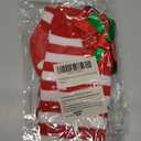 Holiday Hero Christmas Knee-High Socks, one pair, fits size 4-10, Sexy Stockings, Holiday Socks, Christmas Socks (Large, Red & White Stripes)