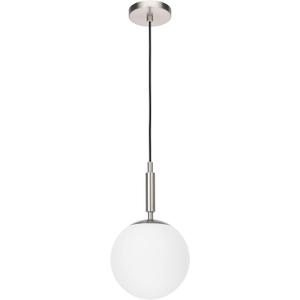 Pendant Lighting 1 Light Globe Pendant Light, Modern Adjustable Kitchen Hanging Ceiling Light Brushed Nickel- 8 Inch Globe Shade