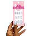 Olive & June Classic Super Stick Mani Press On Nails | Short, Round | No Glue Needed | 32 Tab Nails in 16 Sizes | Non-Toxic Tabs Easy On-Off Non-Damaging Realest Look | 7-Day Wear | Rink Pastel Blue