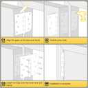 KOLET Ball Bearing Door Hinge, 4 x 4 Inches Gold Door Hinges, Square and 5/8'' Radius Corner, Heavy Duty Stainless Steel Hinges, Smooth and Quiet, Non Removable Pin, Brushed Gold, 3 Pack