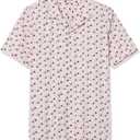 Amazon Essentials Men's Vacation Cotton Button-Down Resort Shirt, Short Sleeve (M)