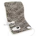 Heating Pad-Electric Heating Pads for Back, Neck, Abdomen, Moist Heated Pad for Shoulder, Knee, Hot Pad for Arms and Legs, Dry & Moist Heat & Auto Shut Off (Leopard Beige, 12''×24'')