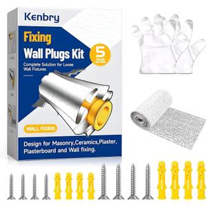 Kenbry Drywall Anchor Repair Kit,1.96' x 39.37' Patch Easy Cut for Fast Loose Anchors Fix, No Need to Redrill or Fill, Ideal for Most of Surfaces