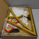 LANGXUN 9.5ft Large Size Metal Circle Balloon Arch Stand Decoration, Arch Frame for Birthday Wedding Graduation Decorations and Event Party Supplies, Baby Shower Photo Background (Gold)