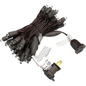 UL Listed 50 Count 5MM Mini Christmas String Lights,17FT 5MM Wide Angle LED Brown Wire Lights, Attachable String Lights for Garden Patio Trees Holiday Party Home Indoor & Outdoor Decor (Cool White')
