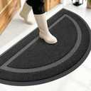 OLANLY Half Circle Front Door Mat Outside 47x23 All-Season Rubber Doormat