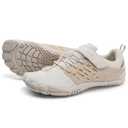 Grand Attack Barefoot Shoes Women,Wide Toe Box Minimalist Zero Drop Walking Shoes Lightweight Cross Training Trail Running Wrestling Weightlifting Fitness Rock Climbing Gym Sneakers Beige Size 7.5