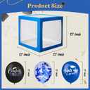 2026 Graduation Decorations 4 Grad Balloon Boxes with Letters 2026 Grad & So Proud of You and 18pcs Balloons Graduation Party Decorations (Blue)