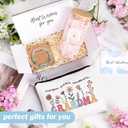 2 x Gifts for Grandma, Unique Birthday Gifts for Grandma, Present for Grandmother Basket, Thank You Basket with 16 Oz Glass Cup, Makeup Bag