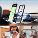 Goodon for iPhone 15 Plus Case with Privacy Screen Protector, Compatible with Magsafe, Shockproof Translucent Matte Cover - Cute Floral Design Phone Case for Women and Girls - Mandala Flower