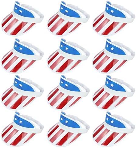 12 Pack Sun Visor Hats Women UV Protection Clear Outdoor Beach Sports Golf Sunhat Party Cap
