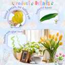 ucky 15PCS Yellow Fake Tulips Artificial Flowers Latex Natural Feel Tulips Fake Flowers for Decoration Faux Tulips Home Decor Mom Gifts