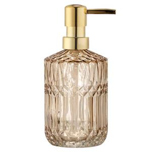 YunNasi Soap Dispenser with Pump, Refillable Liquid Hand Soap Dish Soap Dispensers for Bathroom Counter, Kitchen Sink (Amber)