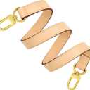 Vachetta Leather Replacement Bags Wide Strap Shoulder Short Straps for Speedy Graceful Pochette Diane or Handbag (Apricot)