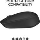 Logitech M170 Wireless Mouse for PC, Mac, Laptop, 2.4 GHz with USB Mini Receiver, Optical Tracking, 12-Months Battery Life, Ambidextrous - Black