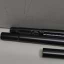 AIZESI 41-144 Inch Heavy Duty Black Tension Curtain Rod - No Drilling, Adjustable, Rust-Resistant for Outdoor, Living Room, Window, Bathroom