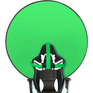 Portable Green Screen Chair, 57 in Collapsible Greenscreen Backdrop with Stand Double Sided Green Background, Chroma Key Backdrop for Zoom/Streaming, Gaming & Meetings