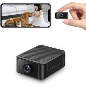 Hidden Camera 4K Spy Camera with Night Vision, 4H Battery Life, Motion Detection Alerts, SD/Cloud Storage, Phone App Control & Real-Time Alerts, Indoor Security Camera for Home/Office/Baby Monitoring (Black)