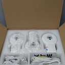 Cinnado 2K Cameras for Home Security-2.4G WiFi Outdoor Camera Wireless Solar/Battery Powered, 360 Viewing, Human Detection, Color Night Vision, Cloud/SD Storage B6 (B6-White-3pack-2.4G)