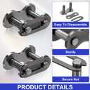 OIIKI 5 PCS Roller Chain Offset Link #41, Steel Alloy Master Connector Link, Heavy Duty Crank Link Suitable for Motorcycle, Bike, Home and Industrial Machinery, Sports Utility Vehicles