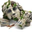 Reptile Cave Hideout Tank Accessories Decorations, Aquarium Hideaway Cave Fish Tank Decorations for Amphibians, Betta Fish, Shrimp, Lizards, Leopard Gecko