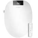 WLJBIDET Bidet Toilet Seat with Remote Control, Electronic Heated Bidet Seat with Adjustable Warm Water and Pressure, Warm Air Drying, Display Screen, Night Light, Slow Closed Toilet Lid, Elongated