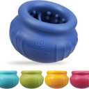 Wobbly Dog Enrichment Lick Toy, Stuffable Frozen Lick Bowl to Keep Dogs Busy, Long-Lasting Interactive Treat Dispensing Dog Toy, Silicone Fetch Catch Chew Toy(Dark Blue,S)