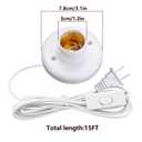 15ft Light Socket with Cord E26/ E27 Light Bulb Socket with On/Off Switch Hanging Light Cord Extension,for Balcony, Garage Installation Lighting