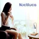 NOCTILICUA Electric Candle Warmer Lamp, Dimmer, Timer, Wooden Base with Black Stand, Black Shade, gift for Mother's Day, birthday, Christmas, Thanksgiving, Room Decor, Scented Wax Jar Candle Warmer (Midnight)