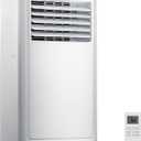 ZAFRO Portable Air Conditioners, 8000 BTU, 3 in 1 Portable AC Unit with Window Kits, Fan & Dehumidifier Modes, Cools up to 350 Sq.Ft, LED Display/Remote Control, 24H Timer for Living Room, Bedroom (White)