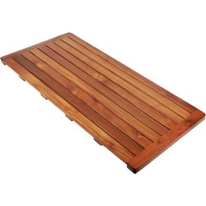 Utoplike Teak Bath Mat, Shower Mat Wood for Bathroom, (40"x18") Wooden Floor Mat Extra Large for Spa Home or Outdoor