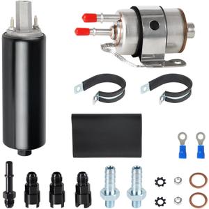 YESHMA Fuel Filter Regulator 58 PSI and Inline Fuel Pump Kit,255LPH High Pressure With Install Kit Replaces GSL392-400-939 GSL392400939 400-939