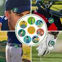 6 x Golf Ball Marker, Funny Golf Hat Clip with Enamel Magnetic Ball Marker, Happy Gilmore Golf Accessories for Men and Women Golfers