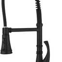 Homevacious Black Kitchen Faucet with Pull Down Sprayer 1 Hole Or 3 Hole Single Handle Pull Out Spring Kitchen Sink Faucets for Farmhouse Camper Laundry Utility Rv Wet Bar Sinks 3 Functions