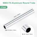 M METERXITY 2-Pack 300mm 6063 Aluminum Round Tube, 29mm ID 35mm OD Seamless Aluminum Tubing for Construction/Machining/DIY Crafting, Metal Straight Pipe [1.14"x1.38"x12"]
