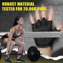 HOZMOZ Ventilated Weight Lifting Gloves, Thick Padded Workout Gym Gloves with Full Palm Protection & Grip & Shock Absorption for Women & Men's Fitness Exercise Training, 265803