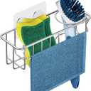 KESOL RustProof Sponge Holder Caddy for Kitchen, Stainless Steel Organizer, Brush Holder, 304 Accessories, Suction Cup + Adhesive