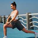 Ksmien Women's 5"/ 7" Athletic Running Shorts Quick Dry Lightweight Workout Gym Shorts with Zipper Pockets UPF 50+ Black XL
