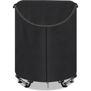 Kids Trampoline Cover,600D Heavy-Duty Outdoor Waterproof Trampoline Cover, UV-Resistant and Windproof,Suitable for 5560 inch Round Kids' Trampolines with Drawstring & Buckles - Black